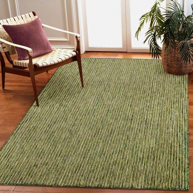 Liora Manne Carmel Texture Stripe Indoor/Outdoor Rug Green 7'10" x 9'10"