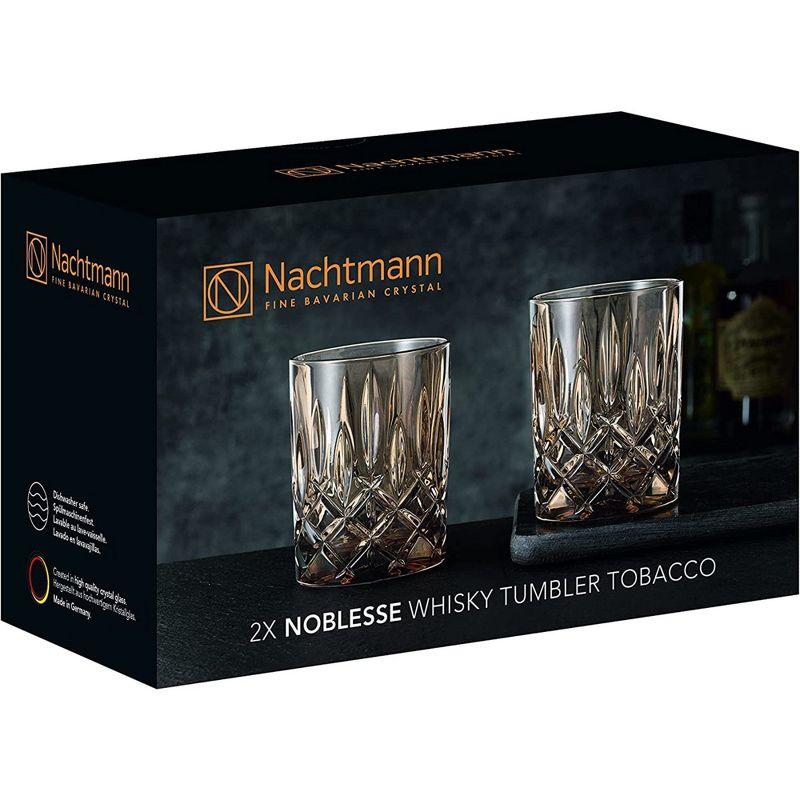 Nachtmann Noblesse 4 Whiskey Tumbler, Fine Crystal Glass for Bourbon, Whiskey, & Other Beverages, 10.4-Ounces, Dishwasher Safe,Tobacco
