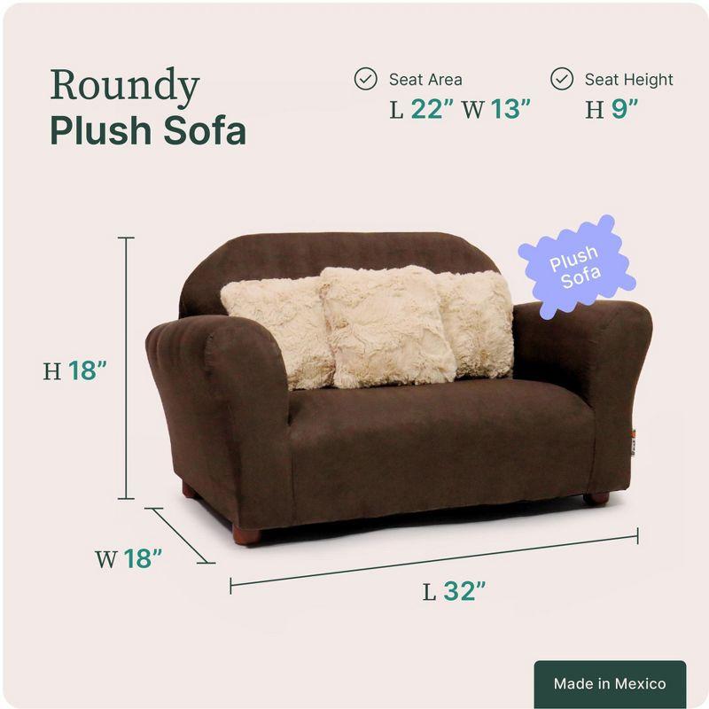 Keet Keet Plush Sofa Microsuede Charcoal/Gray