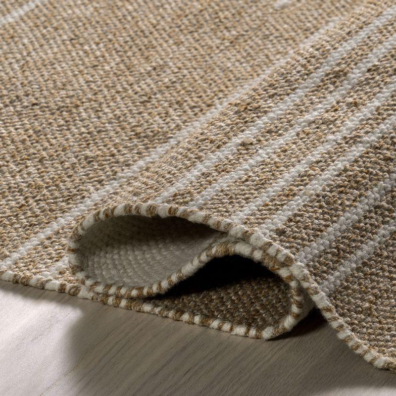 Breakwater Bay Amariana Reversible Striped Wool Area Rug