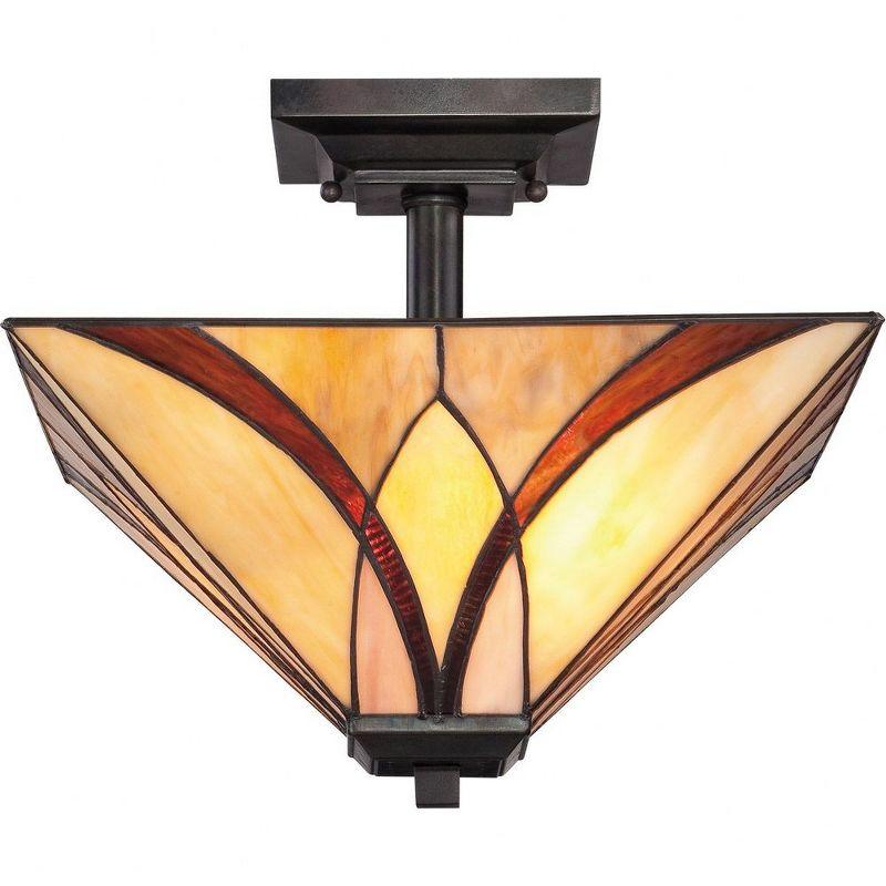 Quoizel Lighting Asheville 2 - Light Semi-Flush Mount in  Valiant Bronze