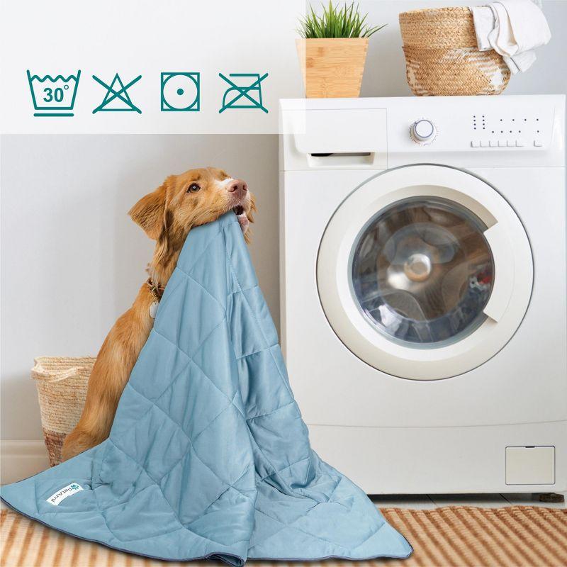 PetAmi Cooling Dog Blanket, Lightweight Reversible Fluffy Fuzzy Pet Throw Furniture Bed Couch Sofa Cover Protector