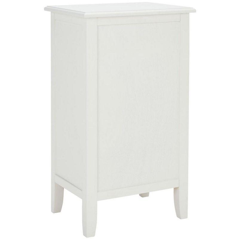 Everly Drawer Side Table - Vintage White - Safavieh.