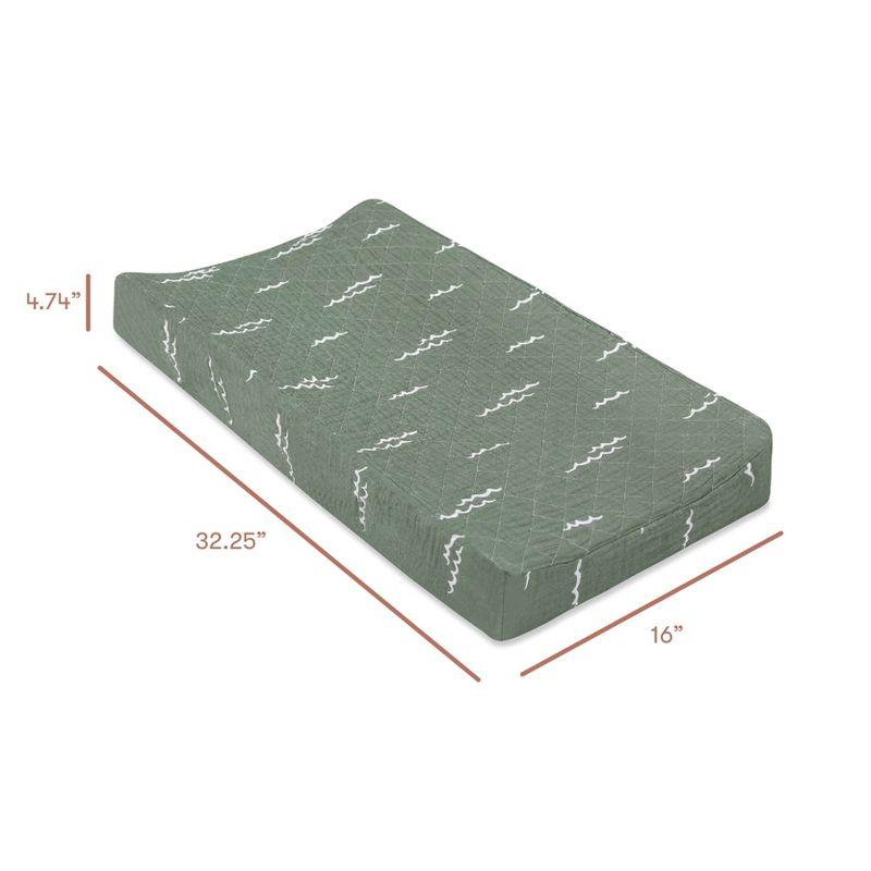 Ocean Waves Quilted Muslin Changing Pad Cover