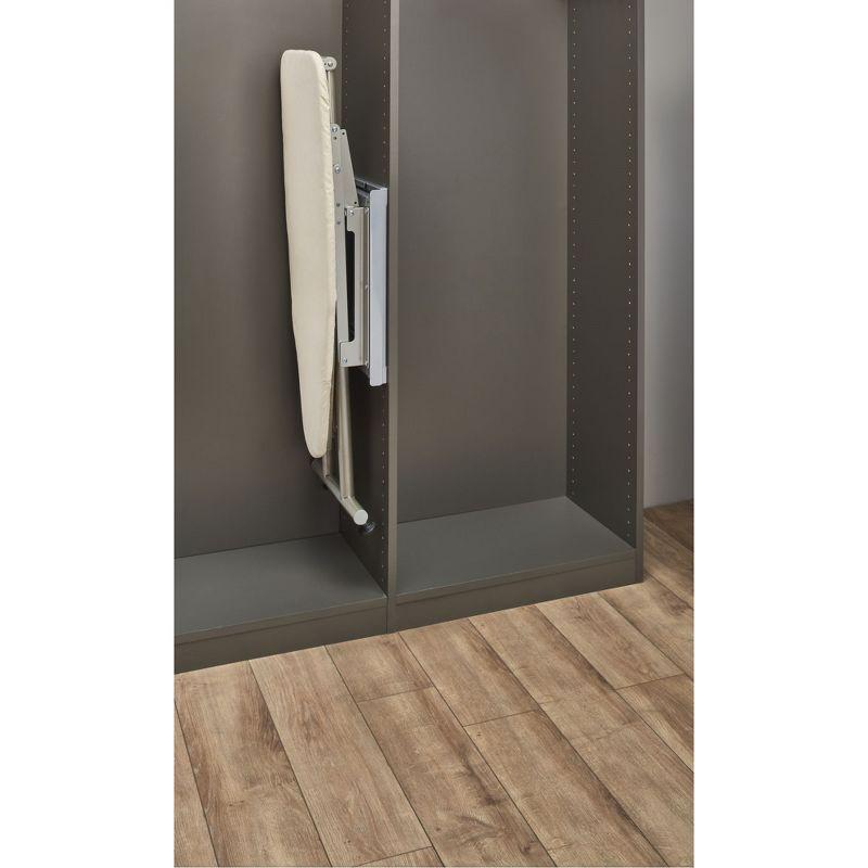 Rev-A-Shelf Sidelines Premiere Pop Up Ironing Board  for Custom Laundry/Closet Systems w/ Soft-Close, Metal Frame, & Adjustable Feet, CPUIBSL-14-SM-1