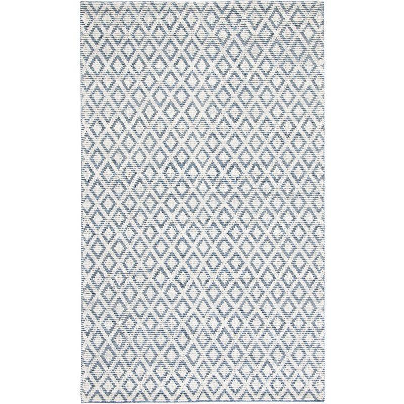 Vermont VRM304 Hand Woven Indoor Accent Rug - Ivory/Blue - 3'x5' - Safavieh