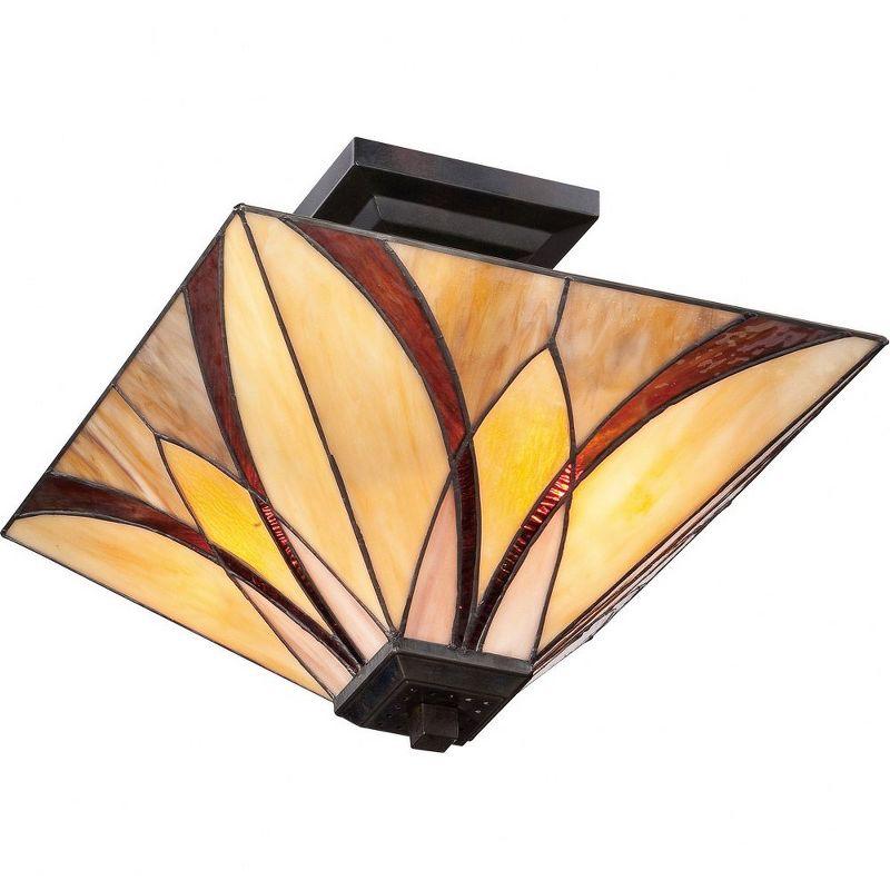 Quoizel Lighting Asheville 2 - Light Semi-Flush Mount in  Valiant Bronze