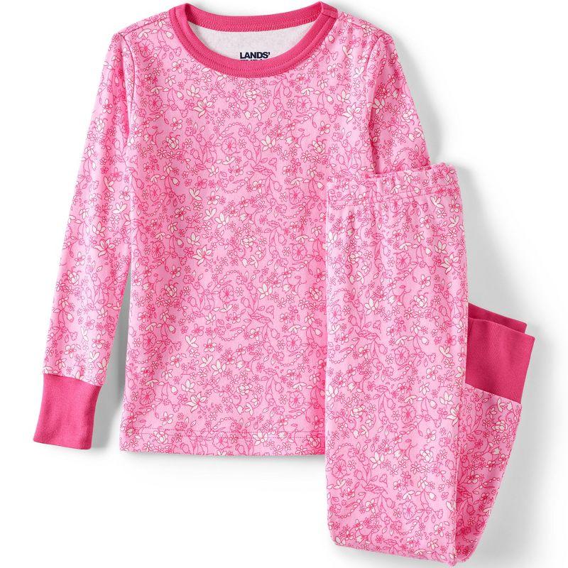 Prism Pink Floral Camouflage Kids' Cotton Pajama Set