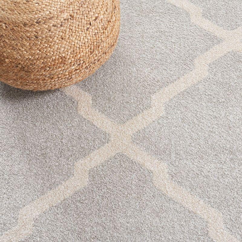 Amherst AMT421 Power Loomed Indoor Area Rug - Light Grey/Beige - 5'x5' - Safavieh