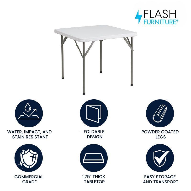 Flash Furniture Noah Square Plastic Folding Event Table