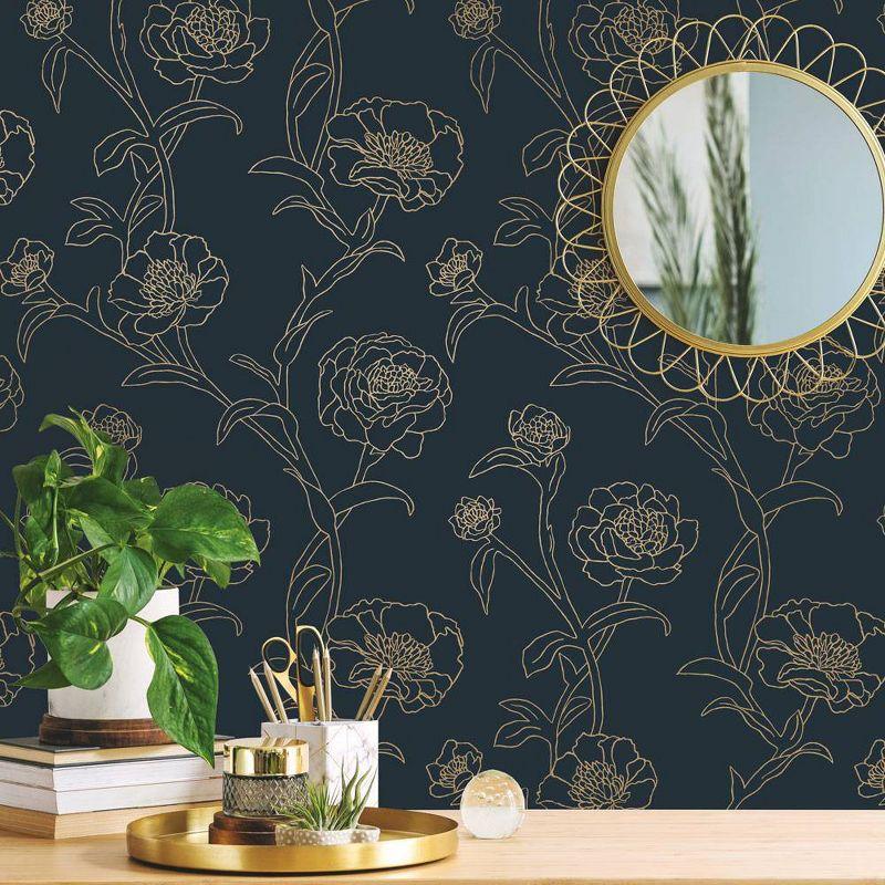 Tempaper Peonies Peel and Stick Wallpaper