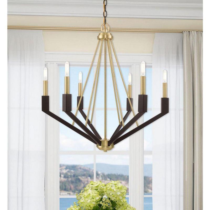 Livex Lighting Beckett 6 - Light Chandelier in  Satin Brass/Bronze