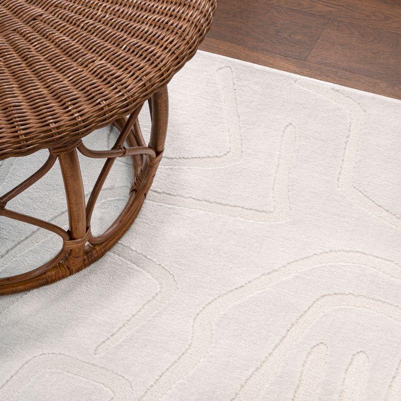 JONATHAN Y Alcina Modern Scandinavian Graphic Lines High-Low Area Rug