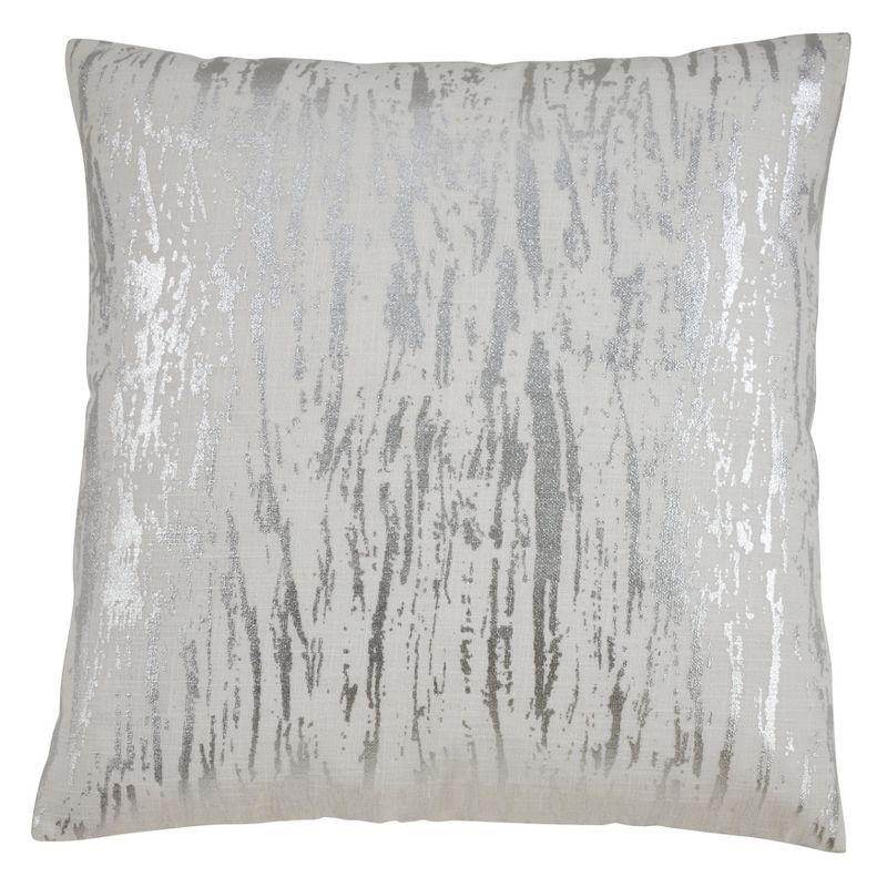 Saro Lifestyle Distressed Foil Print  Decorative Pillow Cover