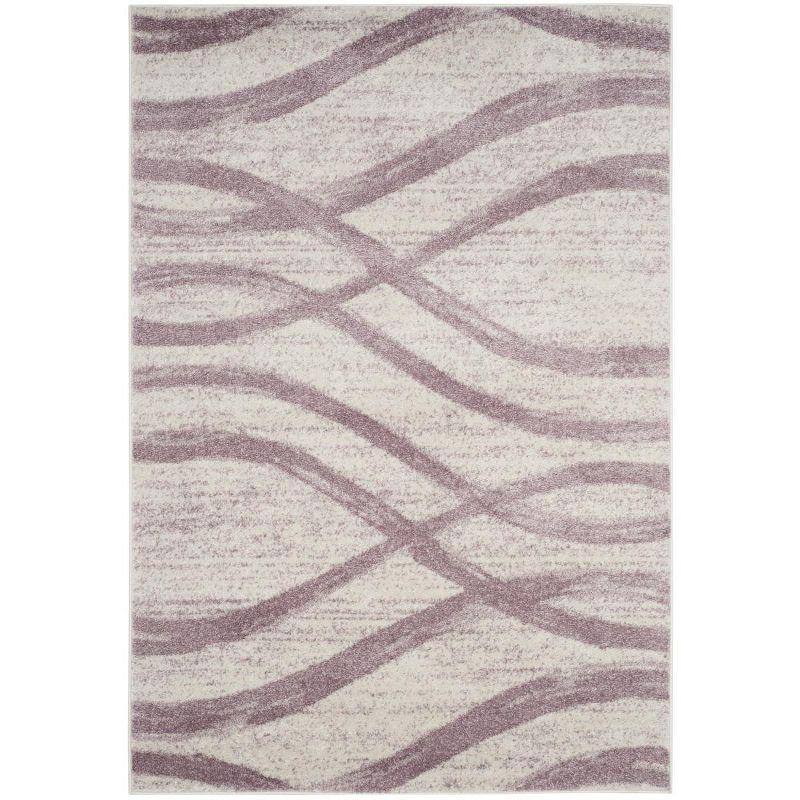 Adirondack ADR125 Machine Made Indoor Area Rug - Cream/Purple - 6'x9' - Safavieh