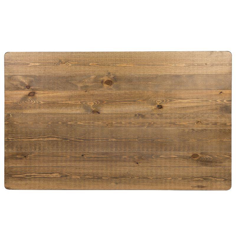 Merrick Lane Rectangular Antique Solid Pine Farm Dining Table