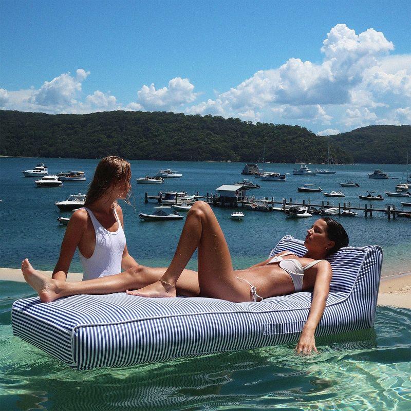 Sunnylife Luxe Lie-On Lounger - Le Weekend Navy - Inflatable Pool Float