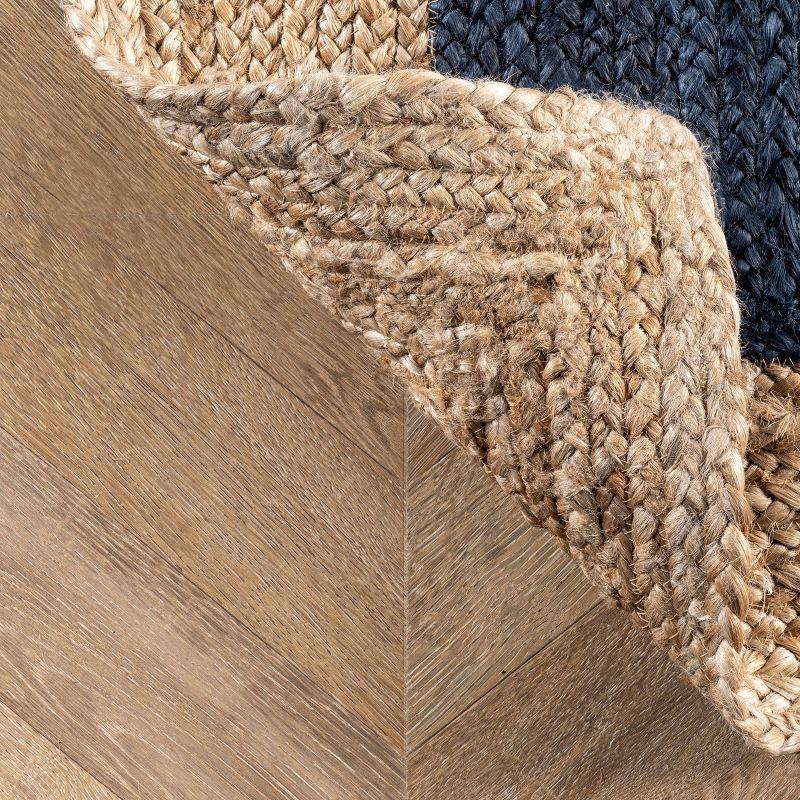 2'6"x8' Runner Hand Woven Eleonora Area Rug Blue- nuLOOM: Modern Jute Runner Rug, Low Pile, Indoor Use