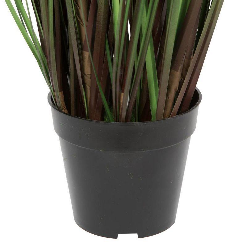 Artificial Grass with 8 Cattails Potted (48") Brown - Vickerman