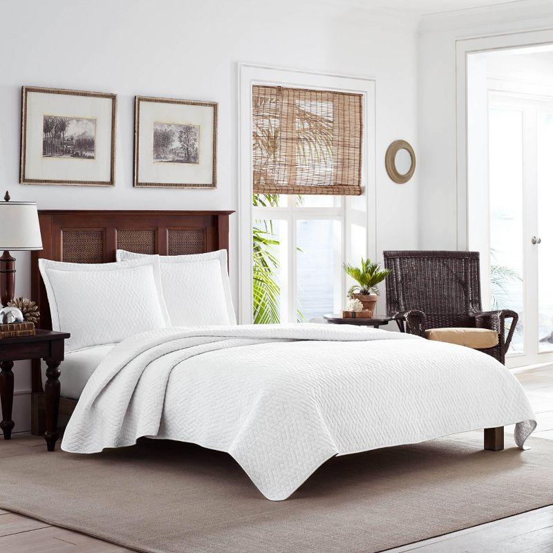 Tommy Bahama Home Tommy Bahama Raffia Solid Cotton Reversible Quilt Set