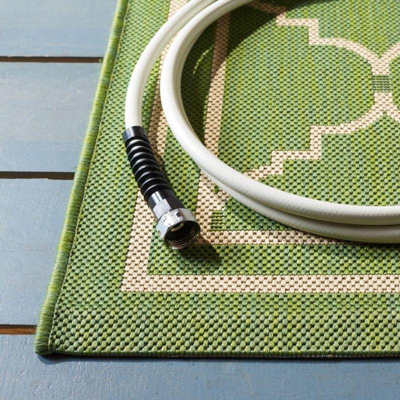 Courtyard CY6889 Power Loomed Indoor and Outdoor Runner Rug - Green/Beige - 2'3"x10' - Safavieh