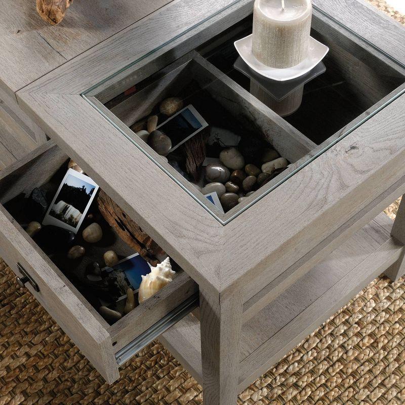 Mystic Oak Coastal-Inspired Rectangular Lift-Top Coffee Table with Storage