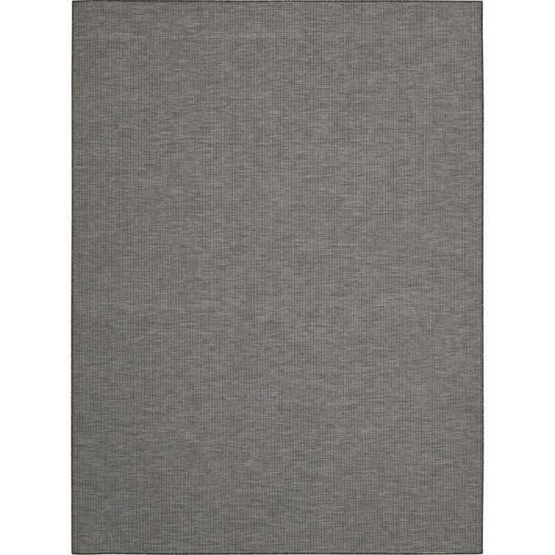 Charcoal 6' x 9' Solid Synthetic Flat Woven Rug