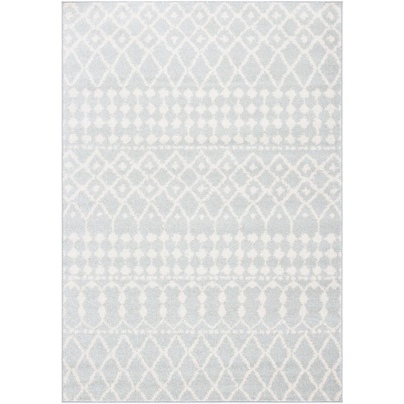 Mercer MRE414 Power Loomed Area Rug - Light Grey/Cream - 4'x6' - Safavieh.