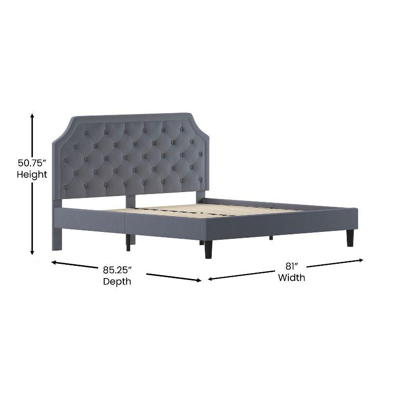 Flash Furniture Brighton Arched Tufted Upholstered Platform Bed