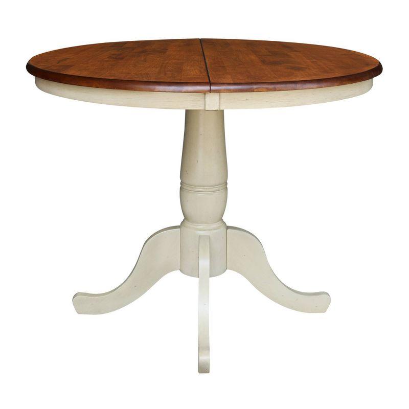 36" Round Dining Table with 12" Leaf - International Concepts