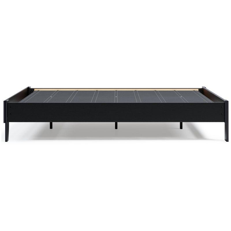 Signature Design by Ashley Queen Finch Platform Bed Black : Modern Style, MDF Frame, No Box Spring Needed