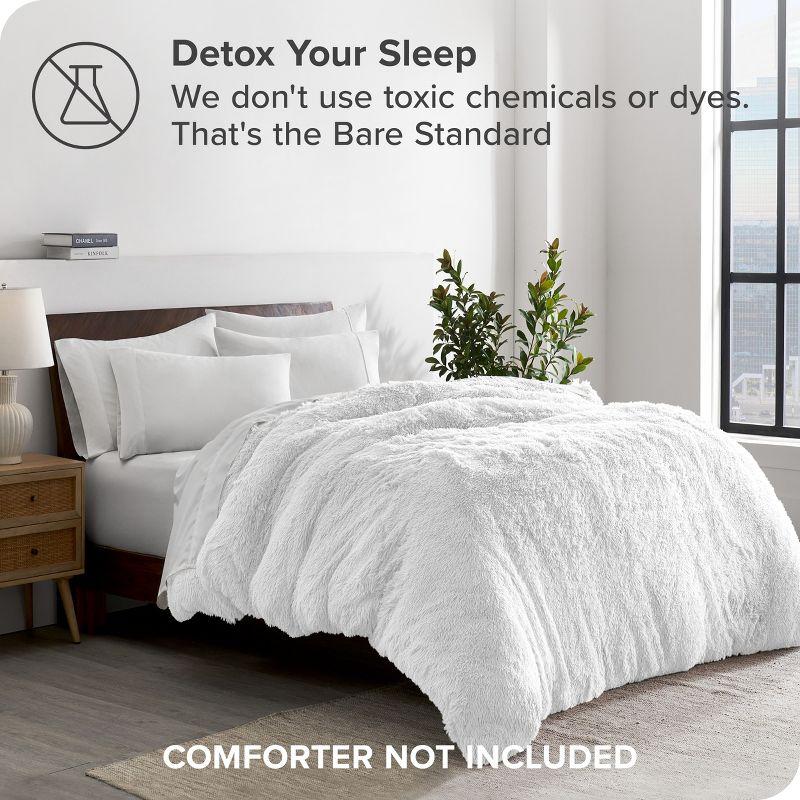 Bare Home Shaggy Fleece Plush Duvet Cover