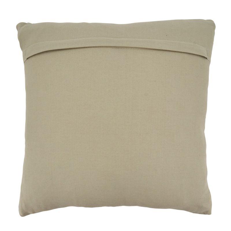 Natural Cotton Net Design Square Throw Pillow