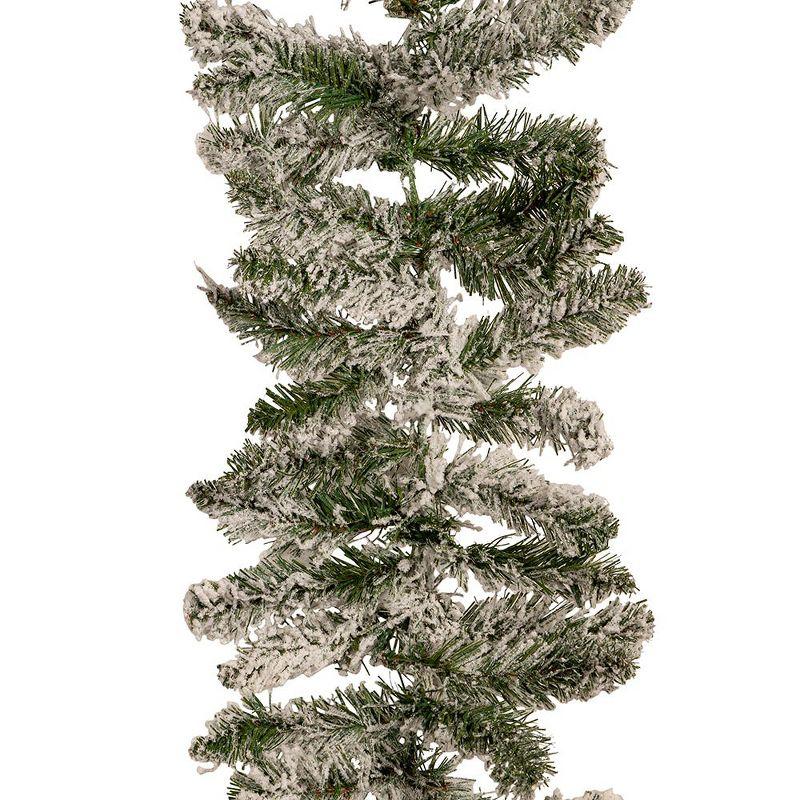 Kurt Adler 9 Foot Pre-Lit Warm White LED Snow Pine Garland