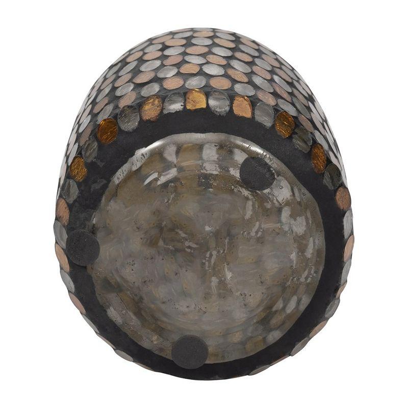 Sagebrook Home 9" Glass Mosaic Vase - Contemporary Bronze and CopperDecorative Flower Vase - Glass Vase Table Centerpiece Decor for Home or Office