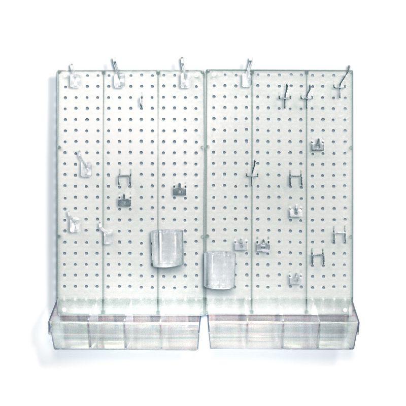 Azar Displays Black 70-Piece Pegboard Wall Organizer Kit