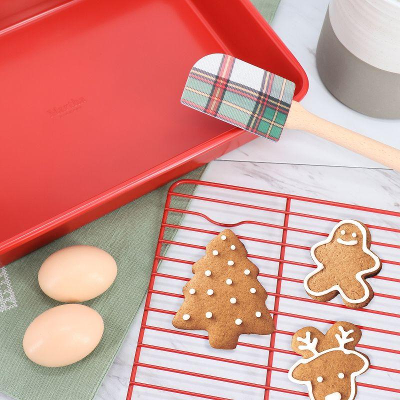 Martha Stewart 3 Piece Carbon Steel Bakeware Set in Red and Plaid