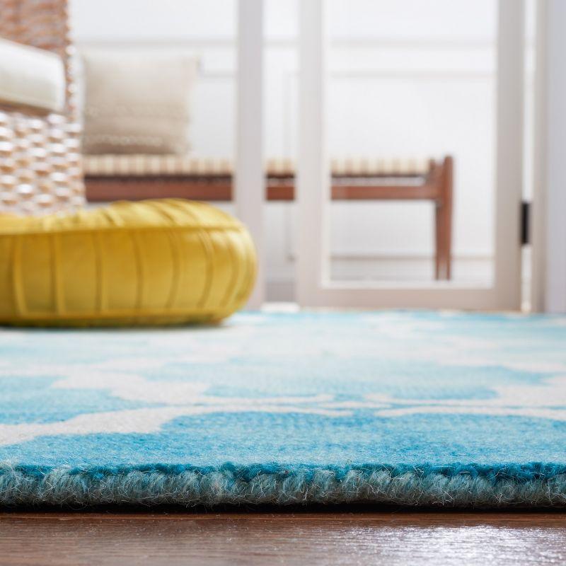 Dip Dye DDY536 Hand Tufted Indoor Area Rug - Turquoise/Ivory - 7'x7' - Safavieh