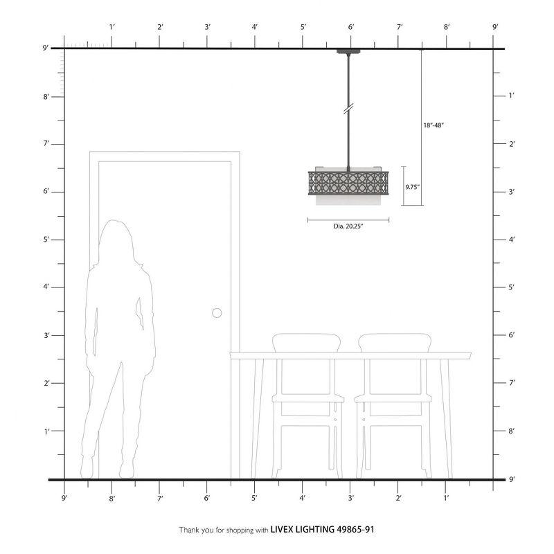 Livex Lighting Calinda 4 - Light Pendant in  Brushed Nickel