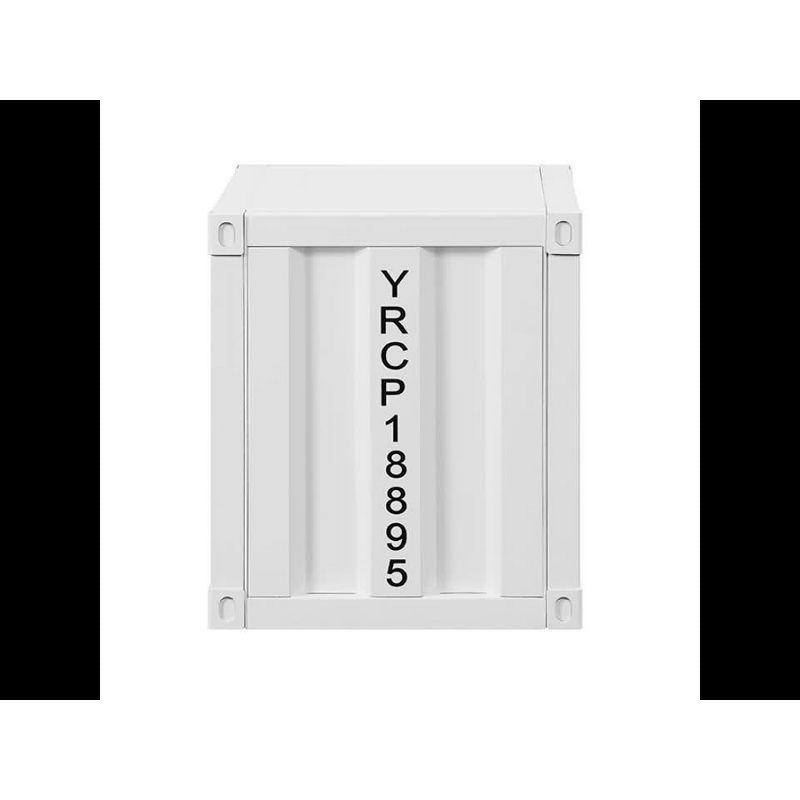 20" Cargo Nightstands White - Acme Furniture: Metal, Open Shelf, Kids' Room, No Assembly Required