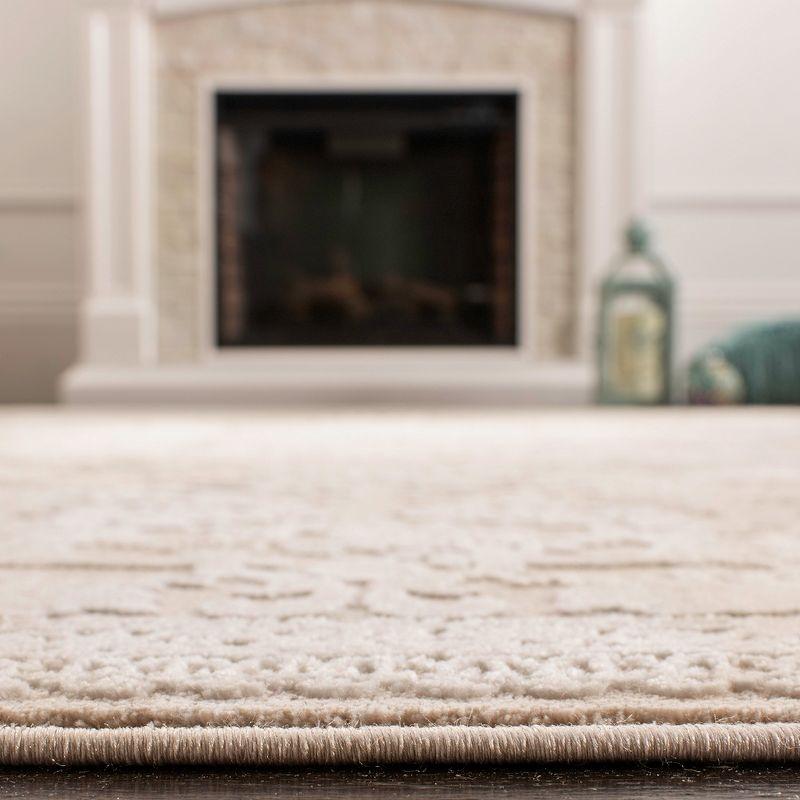Reflection RFT664 Power Loomed Indoor Area Rug - 6'7"x6'7" - Creme/Ivory - Safavieh