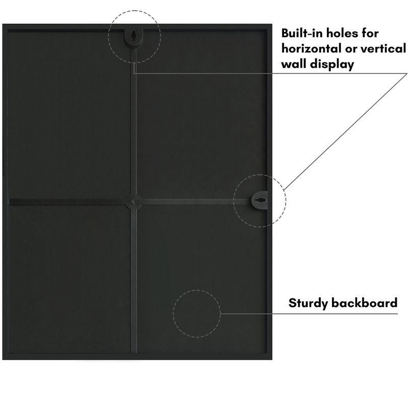 Front Loading Picture Frame Set - Perfect For Photos And Wall Decor - Black - 2 Pack