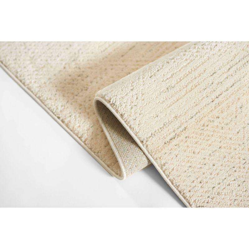 Momeni Wren Finn Geometric Machine Loomed Area Rug Ivory