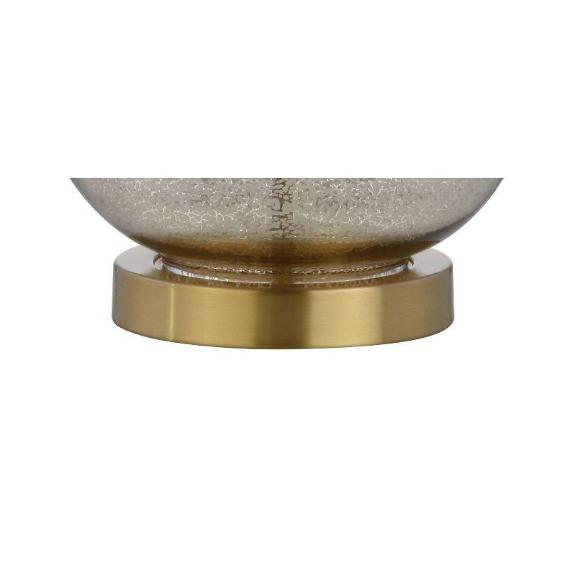 JONATHAN Y Lavelle 25" Glass LED Table Lamp, Mercury Silver/Brass Gold (Set of 2)