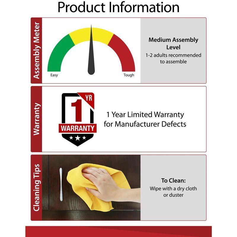 Ameriwood Home Aaron Lane Bookcase with Sliding Glass Doors, Blue