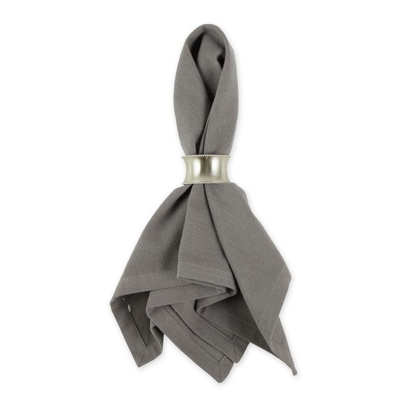 Design Imports  Solid Cotton Napkin Set 6 Piece, Gray, 20X20"