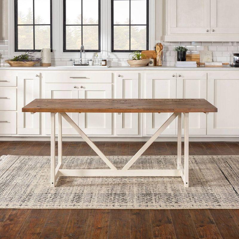 72" Solid Wood Trestle Dining Table - Saracina Home