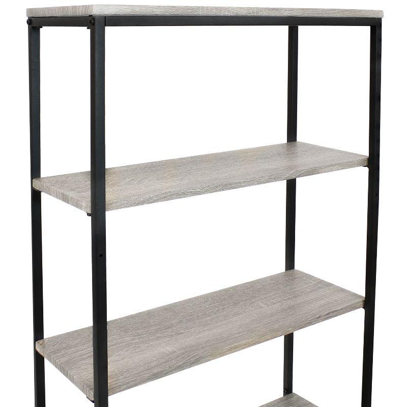 Oak Gray 4-Tier Over-the-Toilet Storage Shelf