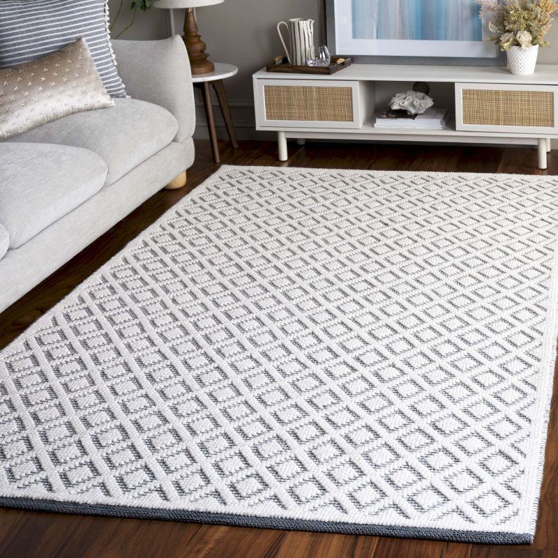 Vermont VRM304 Hand Woven Indoor Accent Rug - Ivory/Blue - 3'x5' - Safavieh
