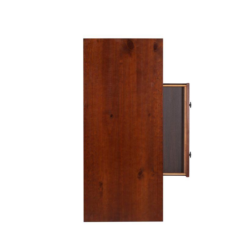 46" Titian Transitional Writing Desk Tobacco - Linon: Home Office Furniture, Pine Frame, Metal Hardware
